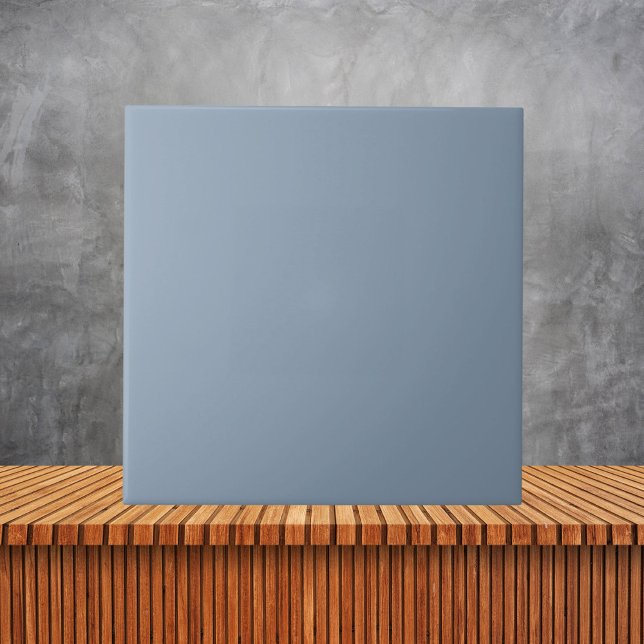 Minimalist Dusty Blue Plain Solid Colour Ceramic Tile (Creator Uploaded)