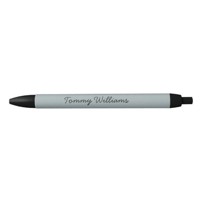 Minimalist Dusty Blue Professional Simple Black Ink Pen (Front)