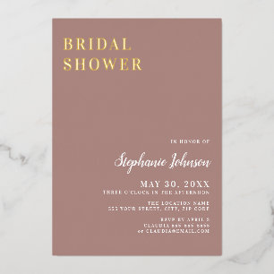 Minimalist Dusty Rose and White Bridal Shower 