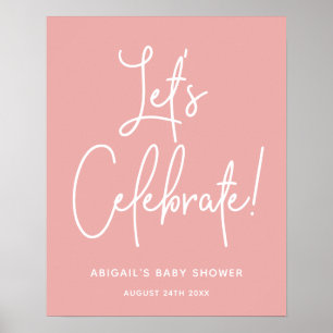 Minimalist Dusty Rose Pink Welcome Celebrate Poster