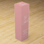 Minimalist Dusty Rose Pink Welcome Celebrate Wine Box<br><div class="desc">Simple and sweet Let's Celebrate Baby Shower Wine Gift Box! Features "Let's Celebrate" in calligraphy script with your personalised name and date below.</div>