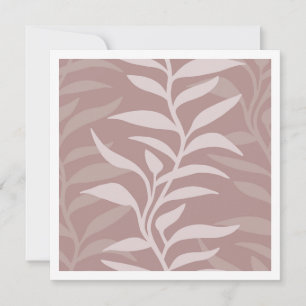 Minimalist Dusty Rose Plant Silhouettes in Flow Card