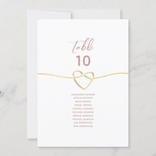 Minimalist Dusty Rose Wedding Seating Card