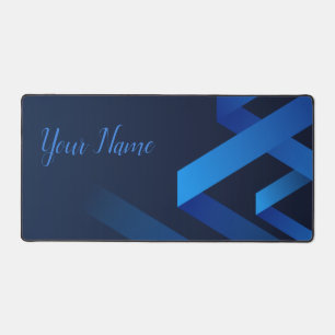 Minimalist Dynamic Roads not Taken Abstract Desk Mat