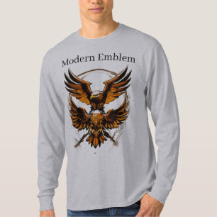 Minimalist Eagle Logo on White Background T-Shirt