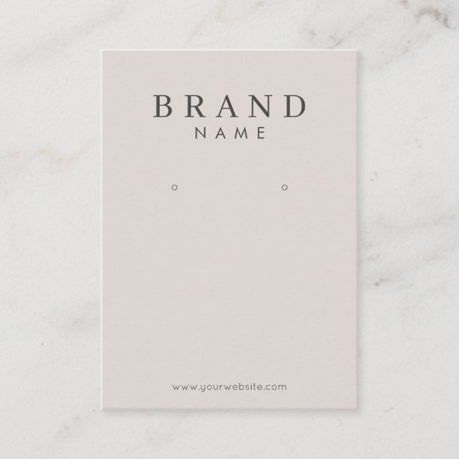 Minimalist Earring Display Business Card (Front)