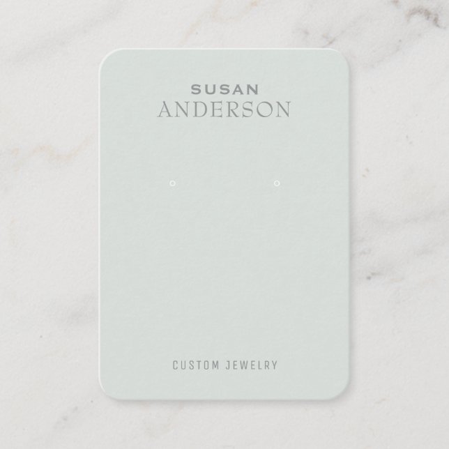Minimalist Earring Display Business Card (Front)