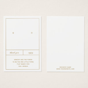 Minimalist Earring Jewellery Card Design