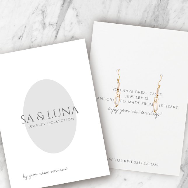 Minimalist Earring Jewellery Display Card (Creator Uploaded)