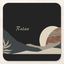 Minimalist Earth Tones Boho "Relax"