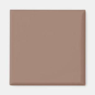 Minimalist Earthy Brown Square Magnet