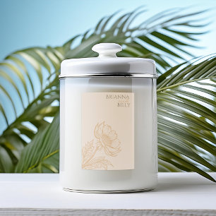 Minimalist Earthy Floral Candle Label