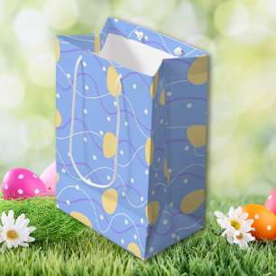Minimalist Easter Blue, Green and Yellow  Medium Gift Bag