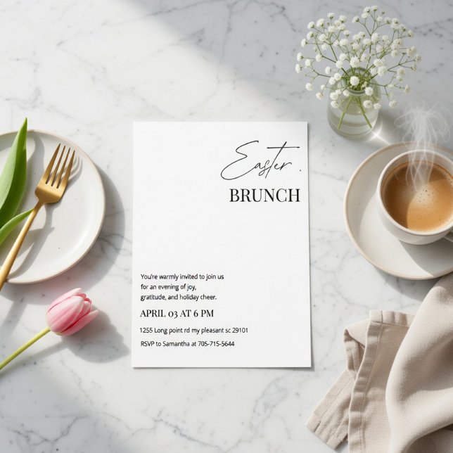 Minimalist Easter Brunch Invitation (Creator Uploaded)