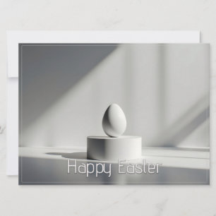 Minimalist Easter Egg on Modern Pedestal