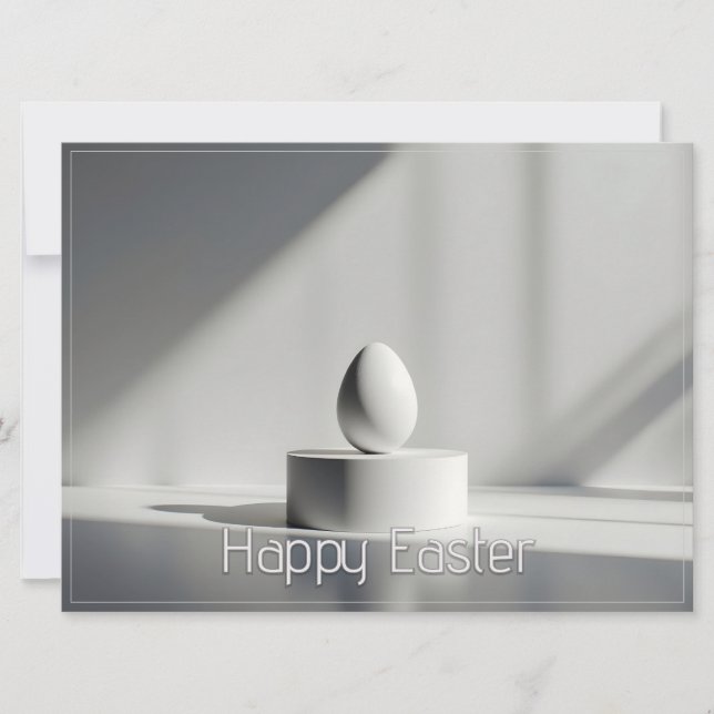 Minimalist Easter Egg on Modern Pedestal (Front)