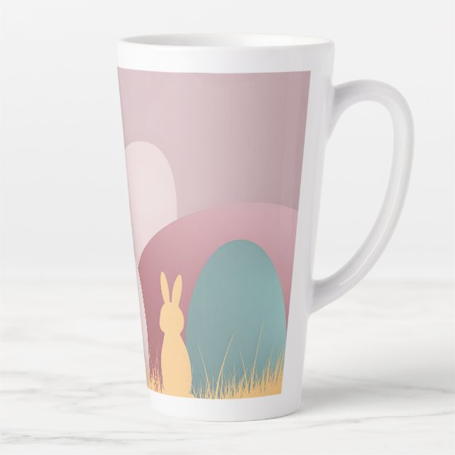 Minimalist Easter Elegance Latte Mug (Right)