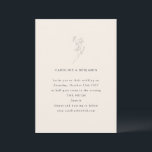 Minimalist Ecru Floral Line Art Elegant Wedding Invitation<br><div class="desc">Minimalist Ecru Floral Line Art Elegant Wedding Invitation</div>