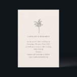 Minimalist Ecru Palm Tree Line Art Elegant Wedding Invitation<br><div class="desc">Minimalist Ecru Palm Tree Line Art Elegant Wedding Invitation</div>