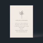 Minimalist Ecru Palm Tree Line Art Elegant Wedding Invitation<br><div class="desc">Minimalist Ecru Palm Tree Line Art Elegant Wedding Invitation</div>