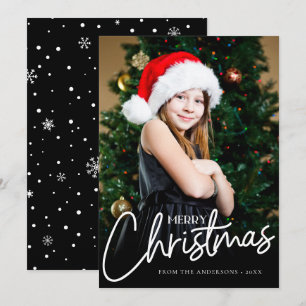 Minimalist Editable Colour Photo Christmas Card