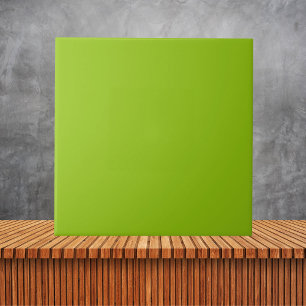 Minimalist Electrically Lime Solid Colour Ceramic Tile