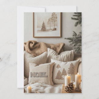Minimalist Elegance and Cosy Christmas  Holiday Card