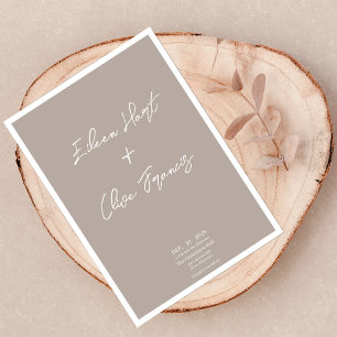 Minimalist Elegance: Modern Stylish Wedding Invitation