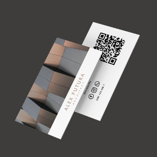 Minimalist Elegant Architect Construction  Business Card
