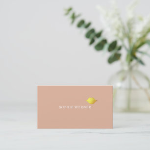 Minimalist Elegant Beauty Gold Lips Dusty Rose Business Card