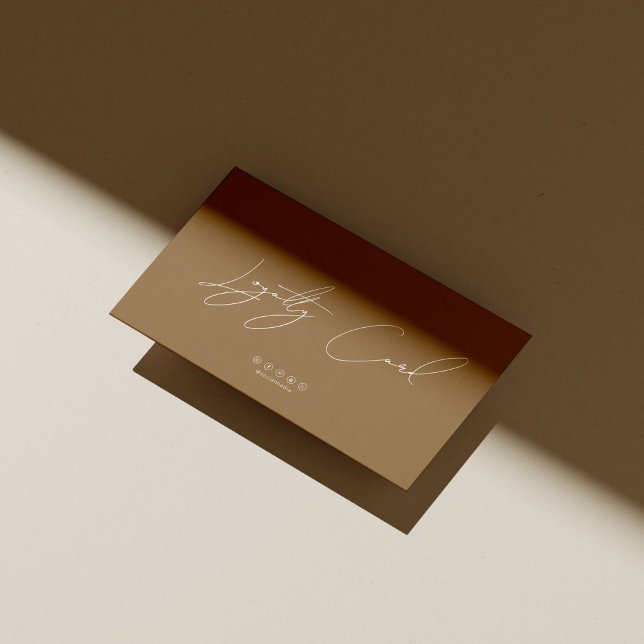 Minimalist Elegant Beige Beauty Salon Loyalty Card (Creator Uploaded)