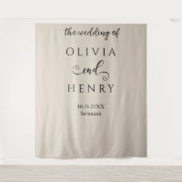Minimalist Elegant Beige Wedding Banner