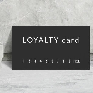 Minimalist Elegant Black and White Loyalty Card