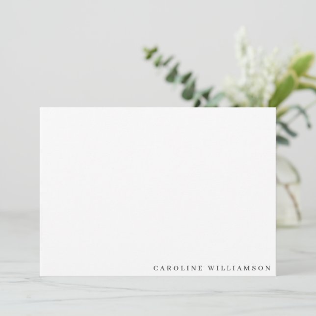 Minimalist Elegant Black Typography Personalised Card (Standing Front)
