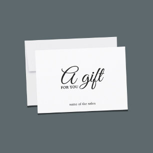 Minimalist Elegant Black White Beauty Gift