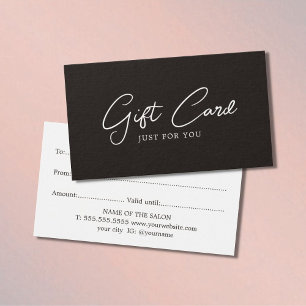 Minimalist Elegant Black White Beauty Salon