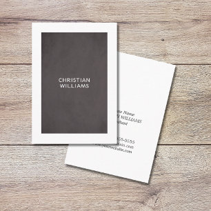 Minimalist Elegant Black White Consultant Business Card