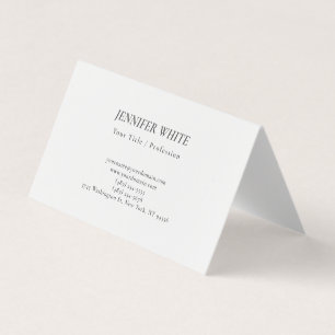 Minimalist Elegant Black & White Retro Business Card