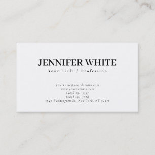Minimalist Elegant Black & White Retro Business Card