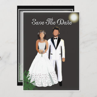 Minimalist Elegant Black & White Save The Date