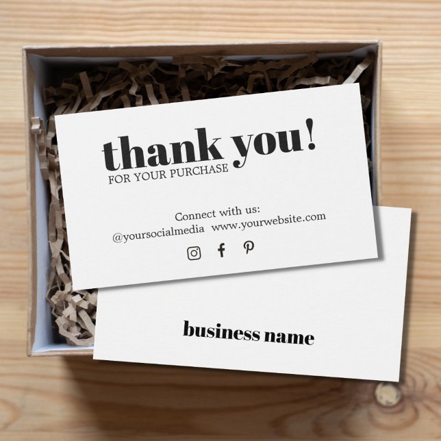 Minimalist Elegant Black White Thank You  (Creator Uploaded)