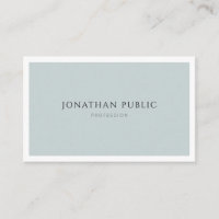 Minimalist Elegant Blue Green Simple Plain Modern