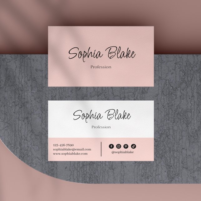 Minimalist Elegant Boho - Custom Professional  Business Card (Creator Uploaded)