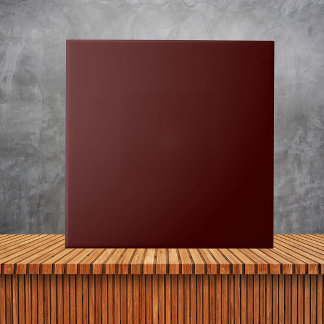 Minimalist Elegant Burgundy Christmas Colour  Ceramic Tile
