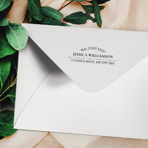 Minimalist Elegant Business Name Professional Rubber Stamp