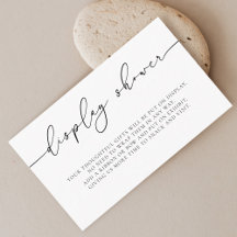 Minimalist Elegant Calligraphy Display Shower