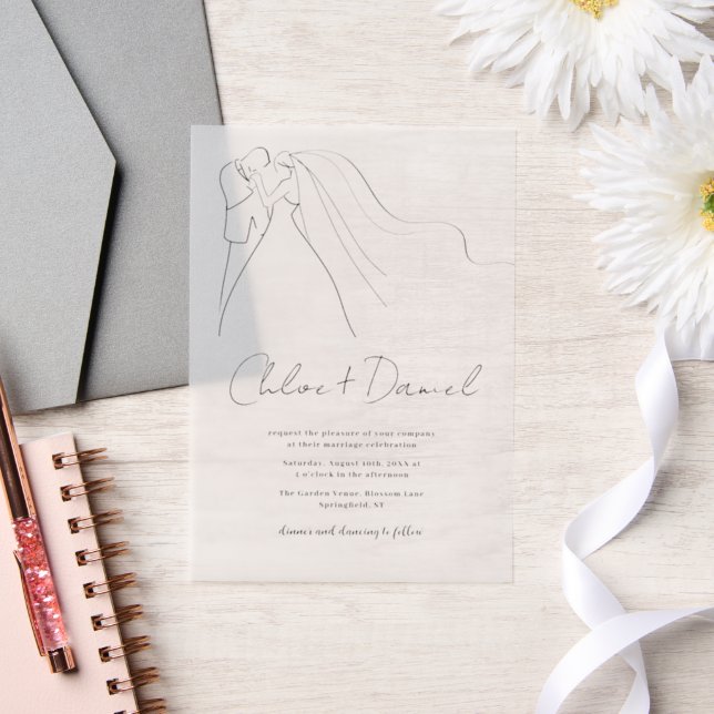 Minimalist Elegant Calligraphy Wedding Invitation (Wedding)