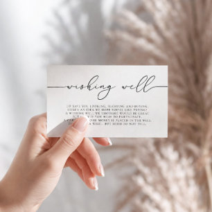 Minimalist Elegant Calligraphy Wishing Well Enclosure Card