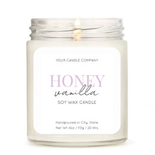 Minimalist Elegant Candle Cosmetic Sticker Label