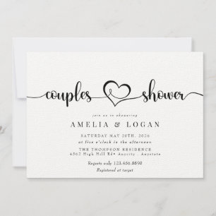 Minimalist Elegant Chic Couples Bridal Shower I Invitation
